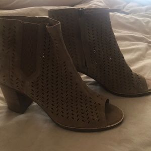 Toms peep toe booties